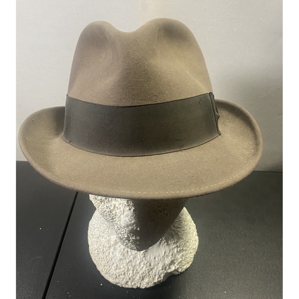 Vintage Lion Hats Imported Coney Fur Brown Felt Fedora Hat‎ Famous Clothing